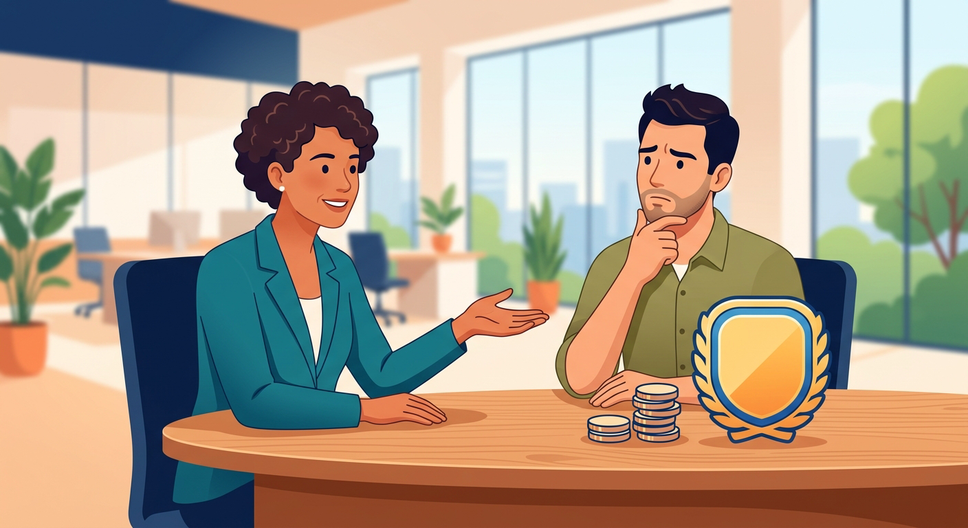 Illustration of a promotion compensation alignment conversation